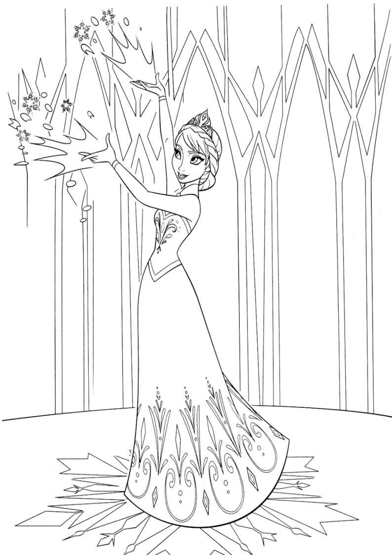 kolorowanka Kraina Lodu, obrazek Elsa dla dziewczynek do wydruku numer 6
